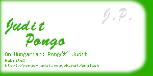 judit pongo business card